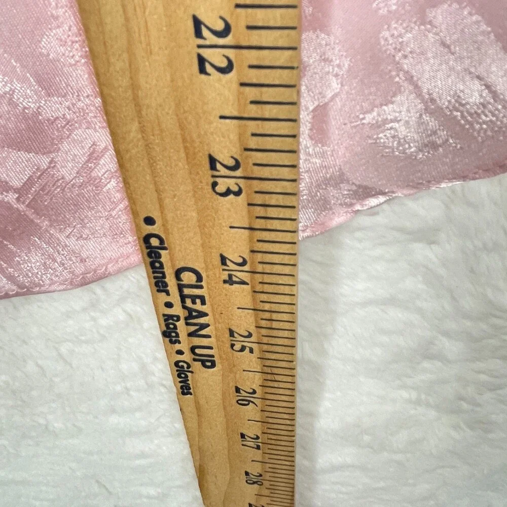 Vintage Sauci Pink Satin Camisole Tank Top Womens Med Floral Cowl Neck Coquette - Picture 8 of 9